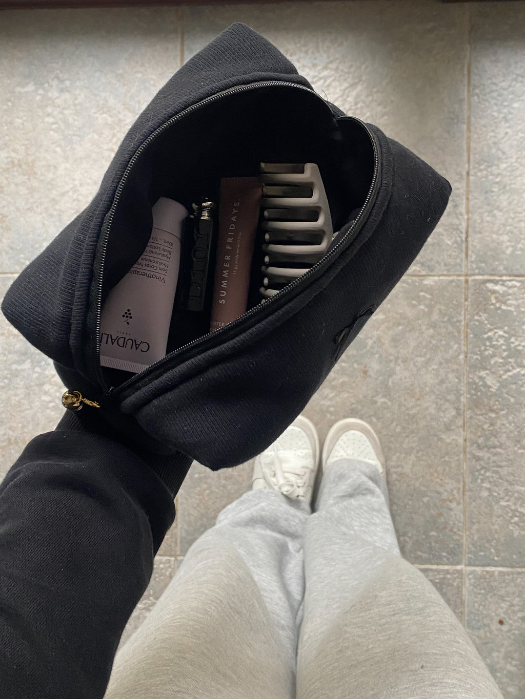 Beauty Bag Nera Piccola - Pochette Handmade Elegante