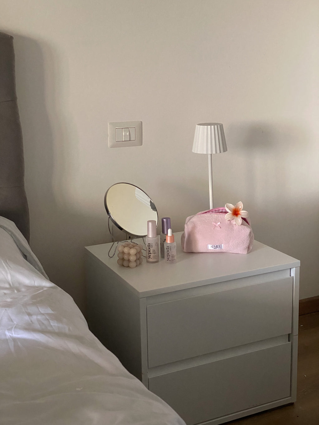 Beauty Bag Rosa Tenue Piccola - Pochette Artigianale