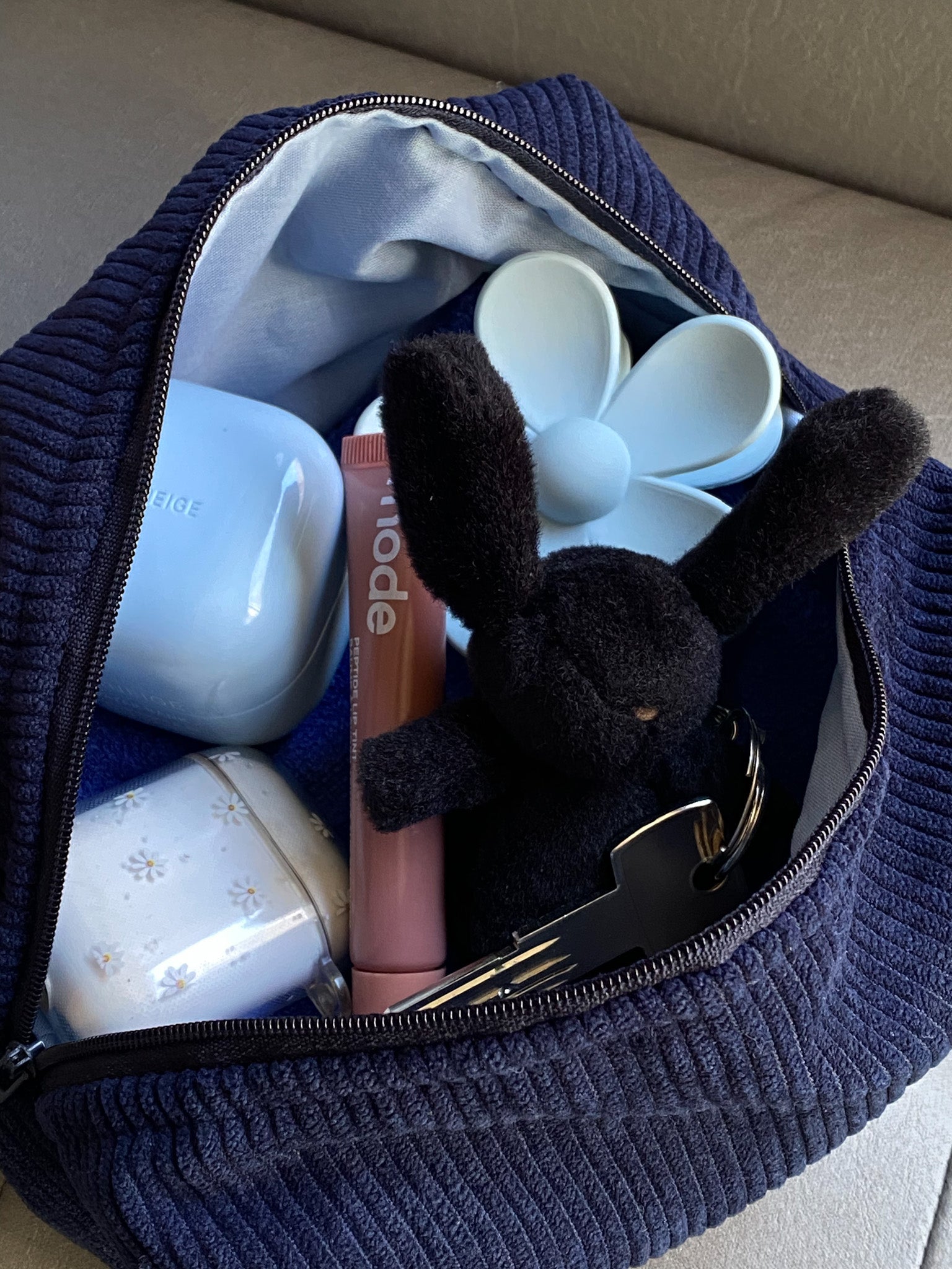 Beauty Bag Blu Piccola - handmade