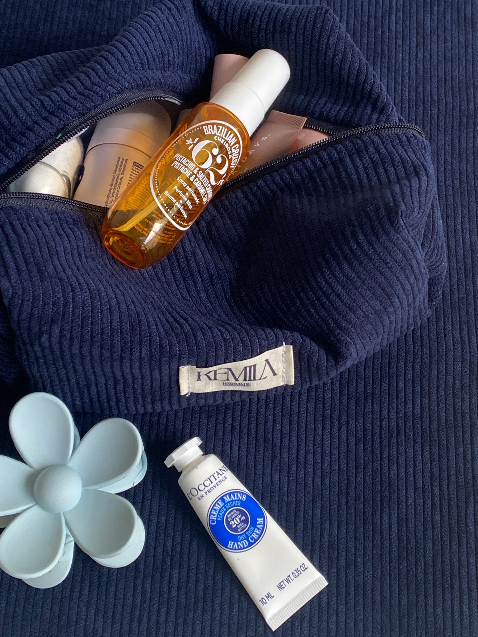 Beauty Bag Blu Piccola - handmade